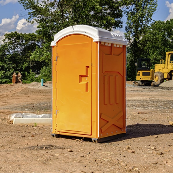 how often are the portable restrooms cleaned and serviced during a rental period in Jordanville New York